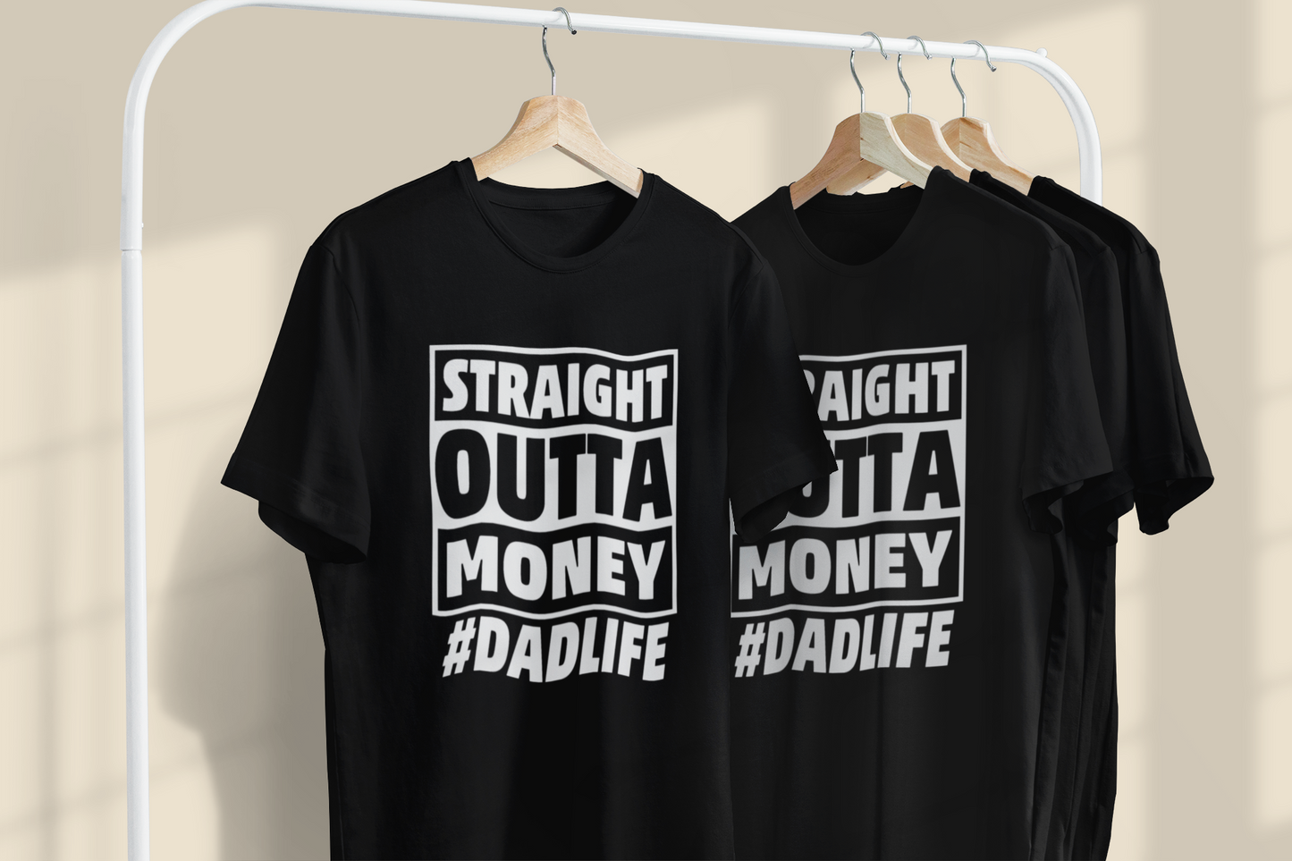 Straight Outta Money #DADLIFE Funny Fathers Day Sweatshirt