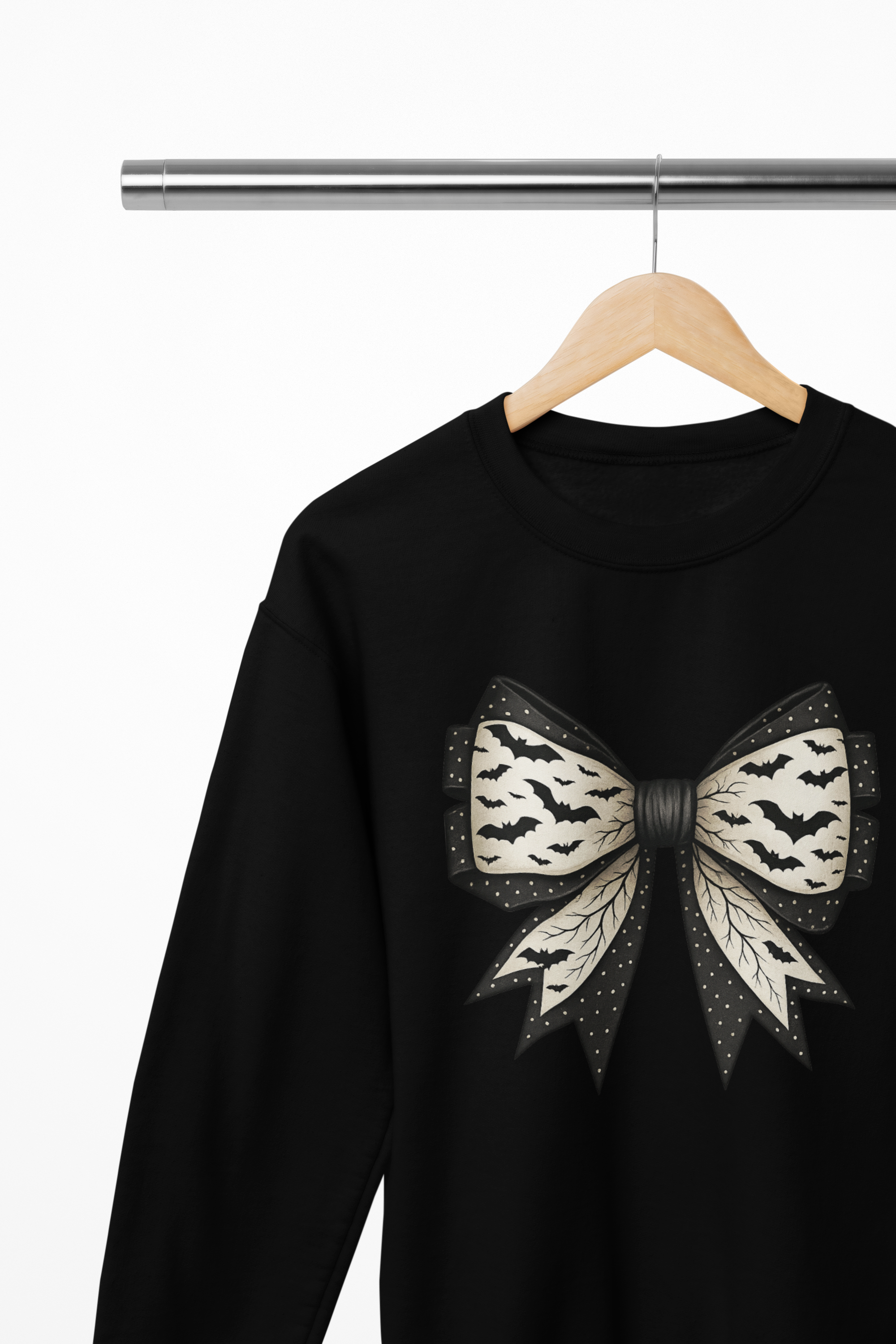 Spooky Bow Sweatshirt or T-Shirt β Gothic Halloween Gift UK
