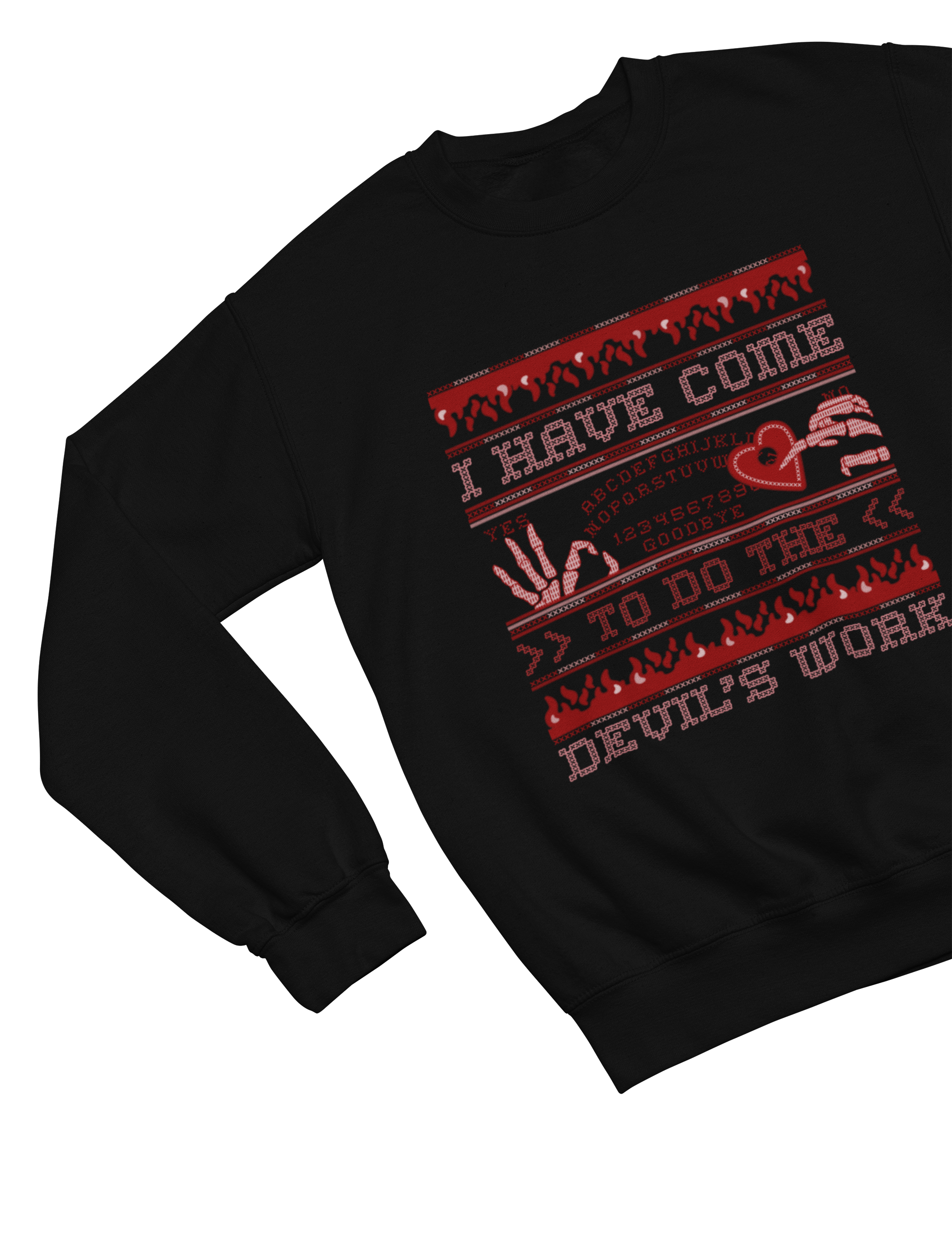 Devil’s Work Halloween Sweatshirt & T-Shirt | Gothic Ouija Style
