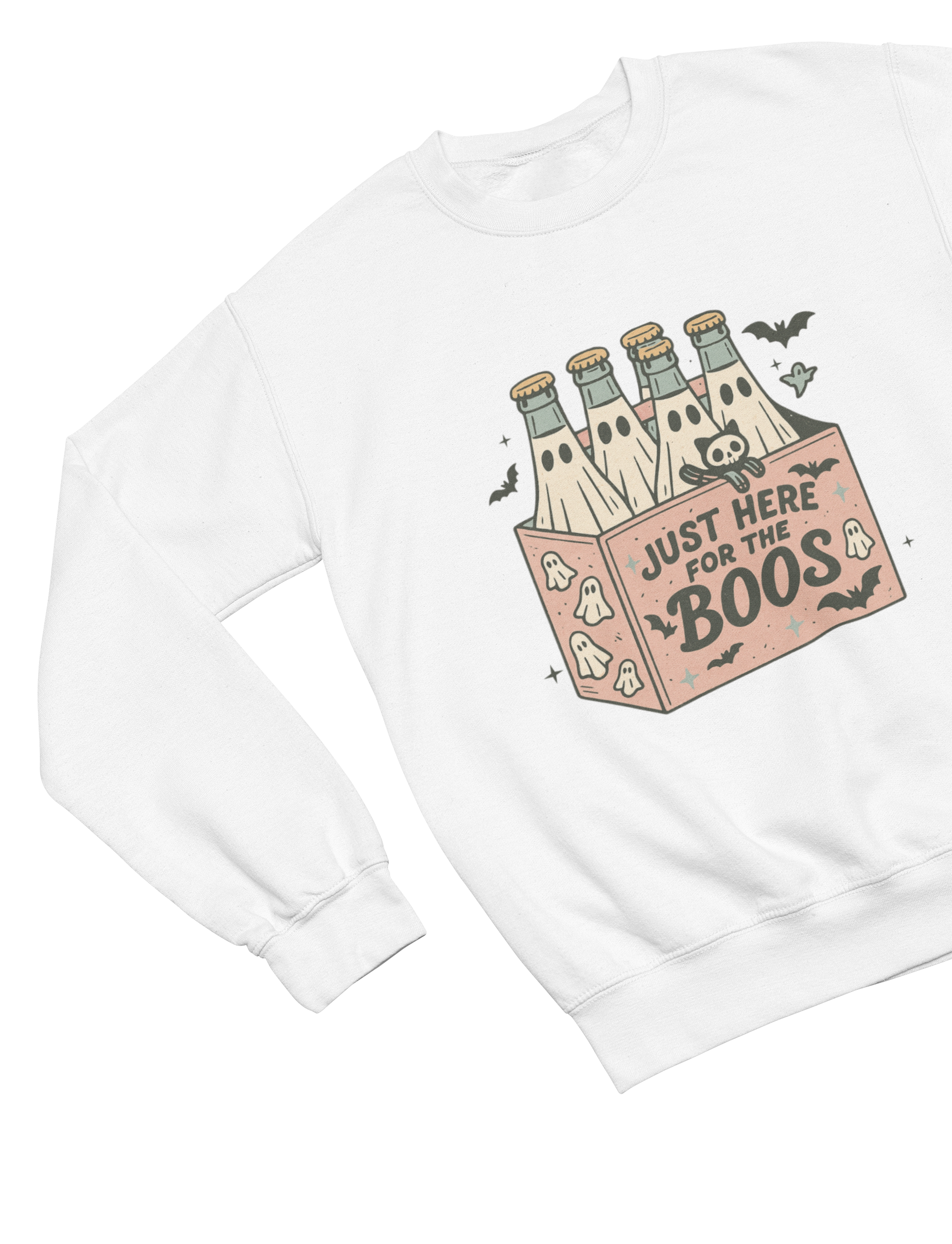 Just Here for the Boos Sweatshirt | Funny Halloween Drinking Jumper