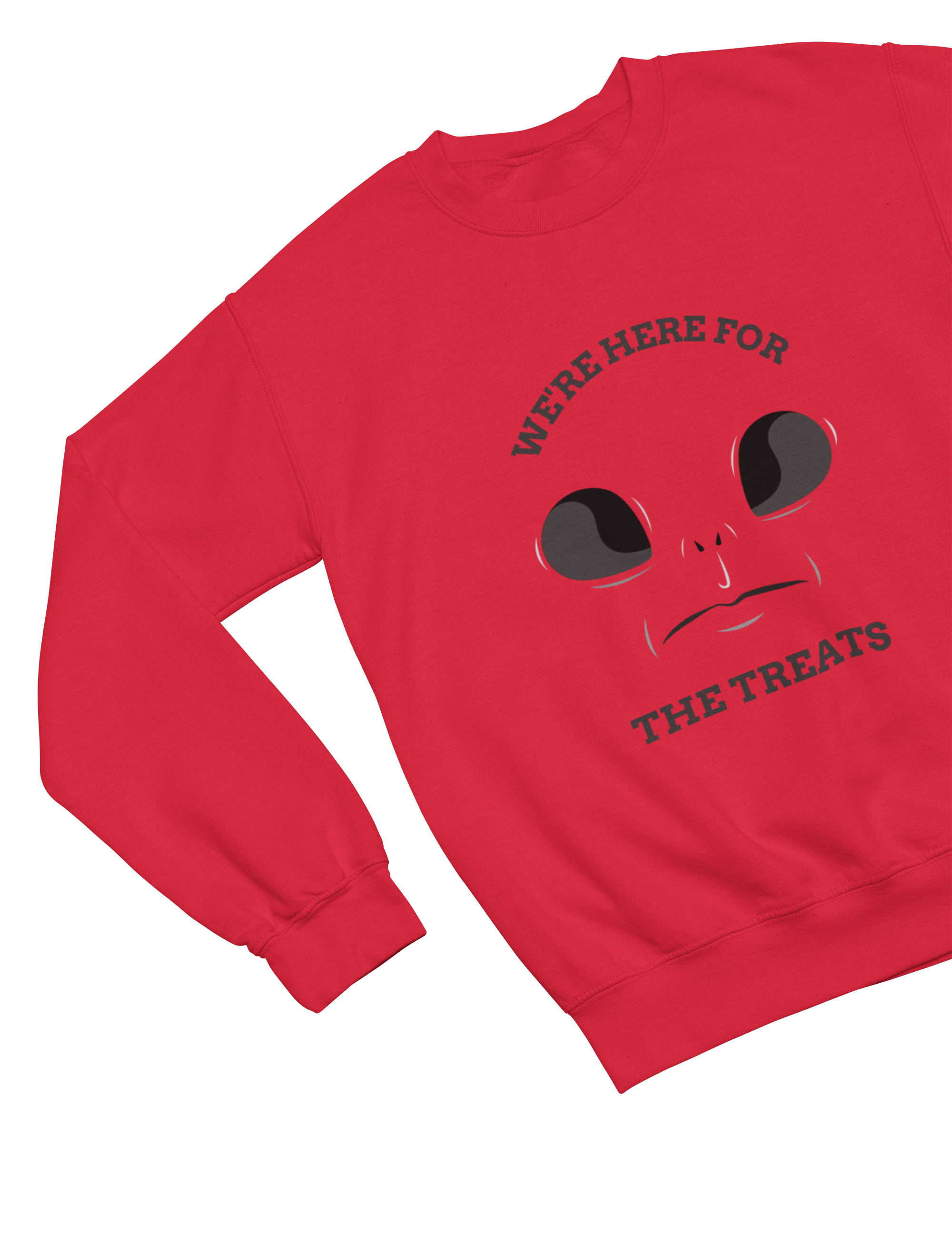 Kids We’re Here for the Treats Sweatshirt | Alien Halloween Jumper