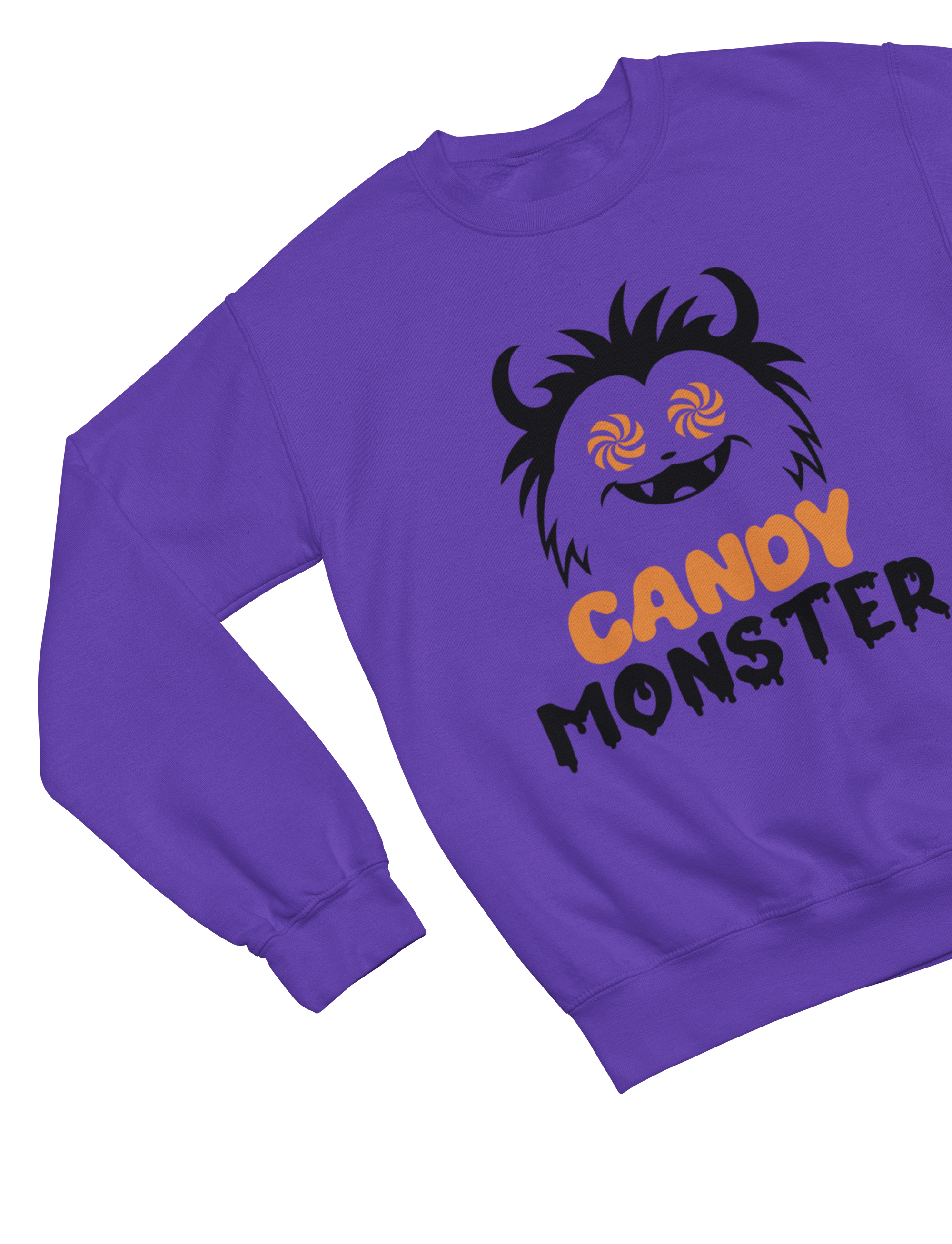 Kids Candy Monster Halloween Sweatshirt | Spooky Fun Jumper