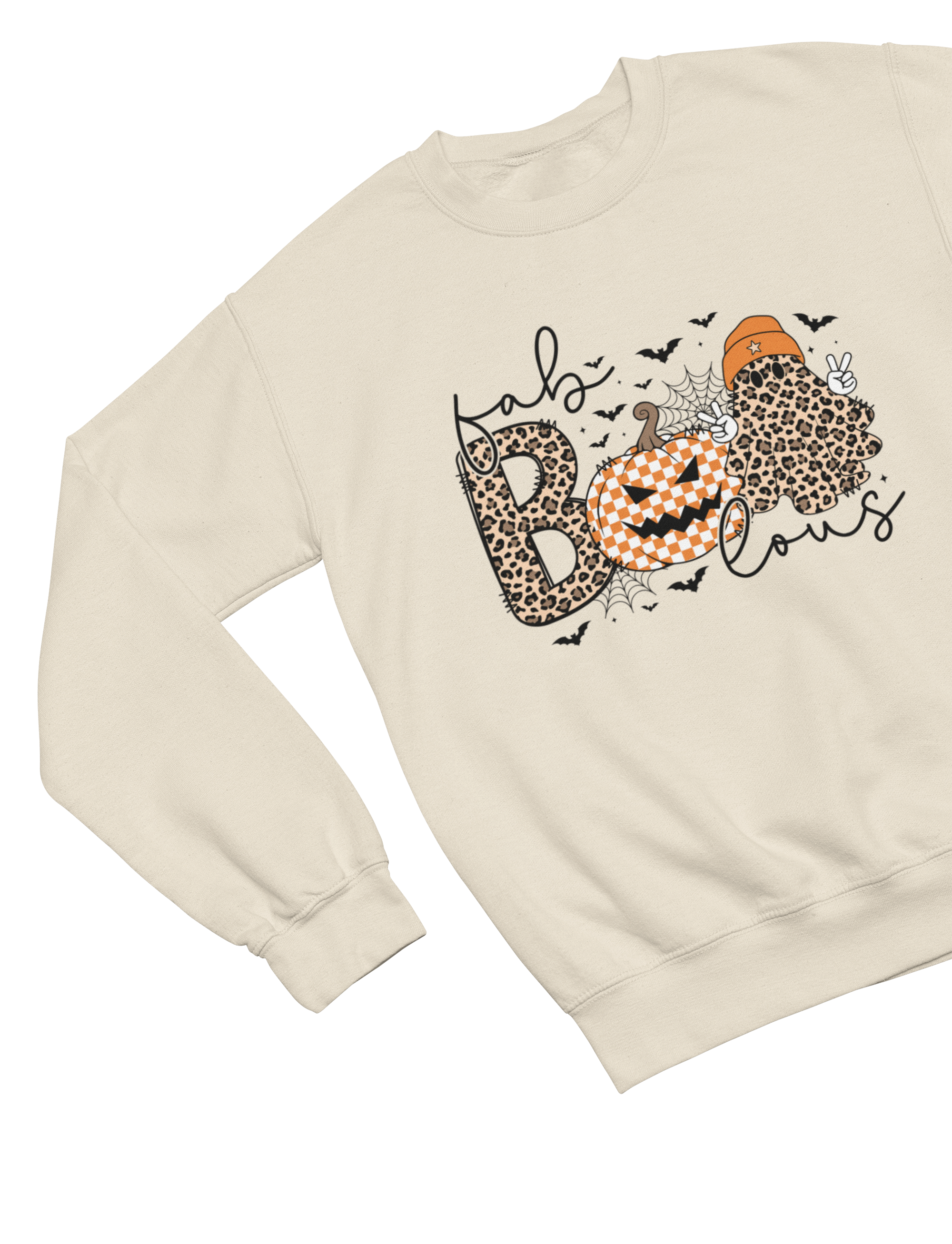 Boojee Ghost Retro Fab-BOO-lous Halloween Sweatshirt & T-Shirt