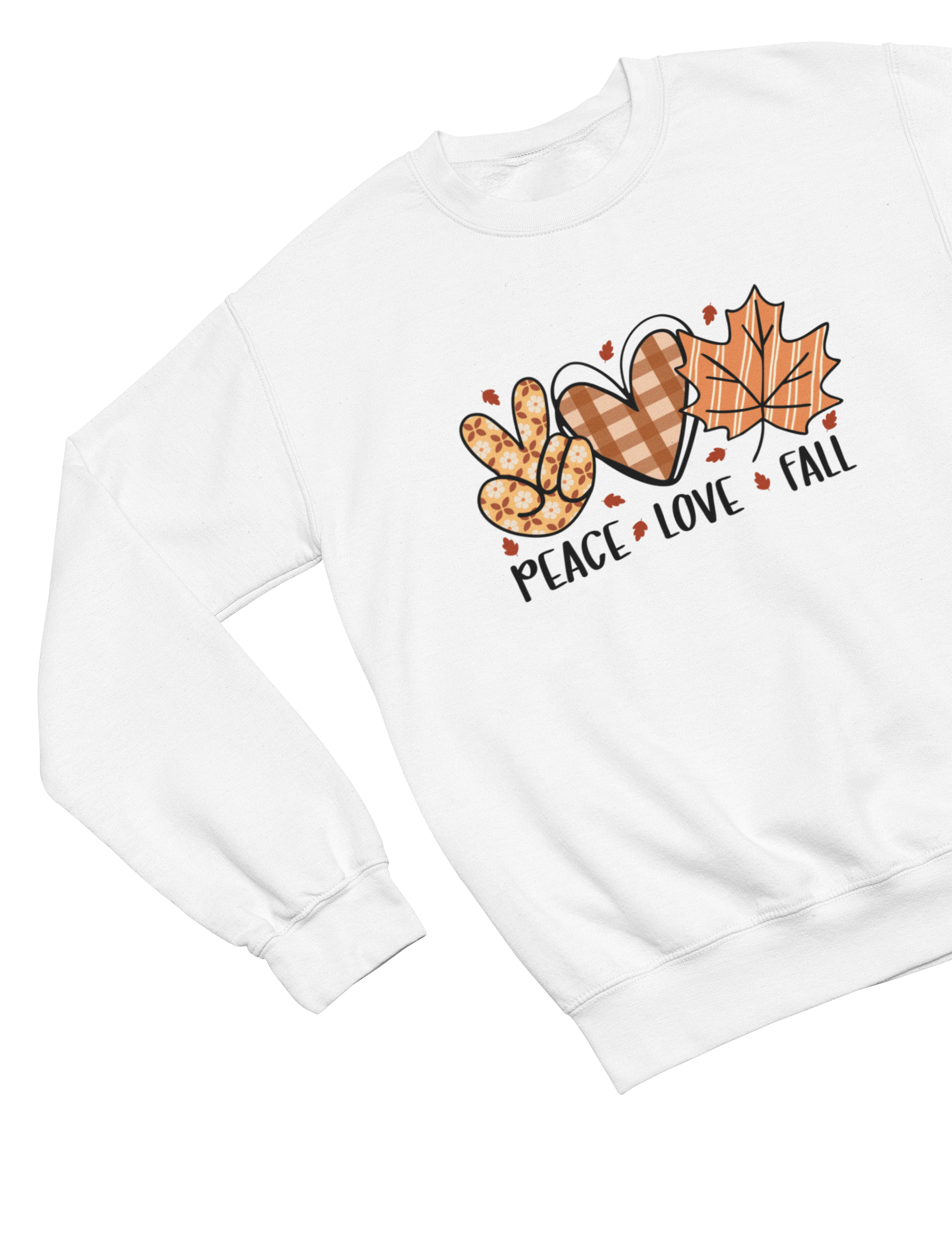Peace Love Fall Sweatshirt | Retro Autumn Cozy Jumper