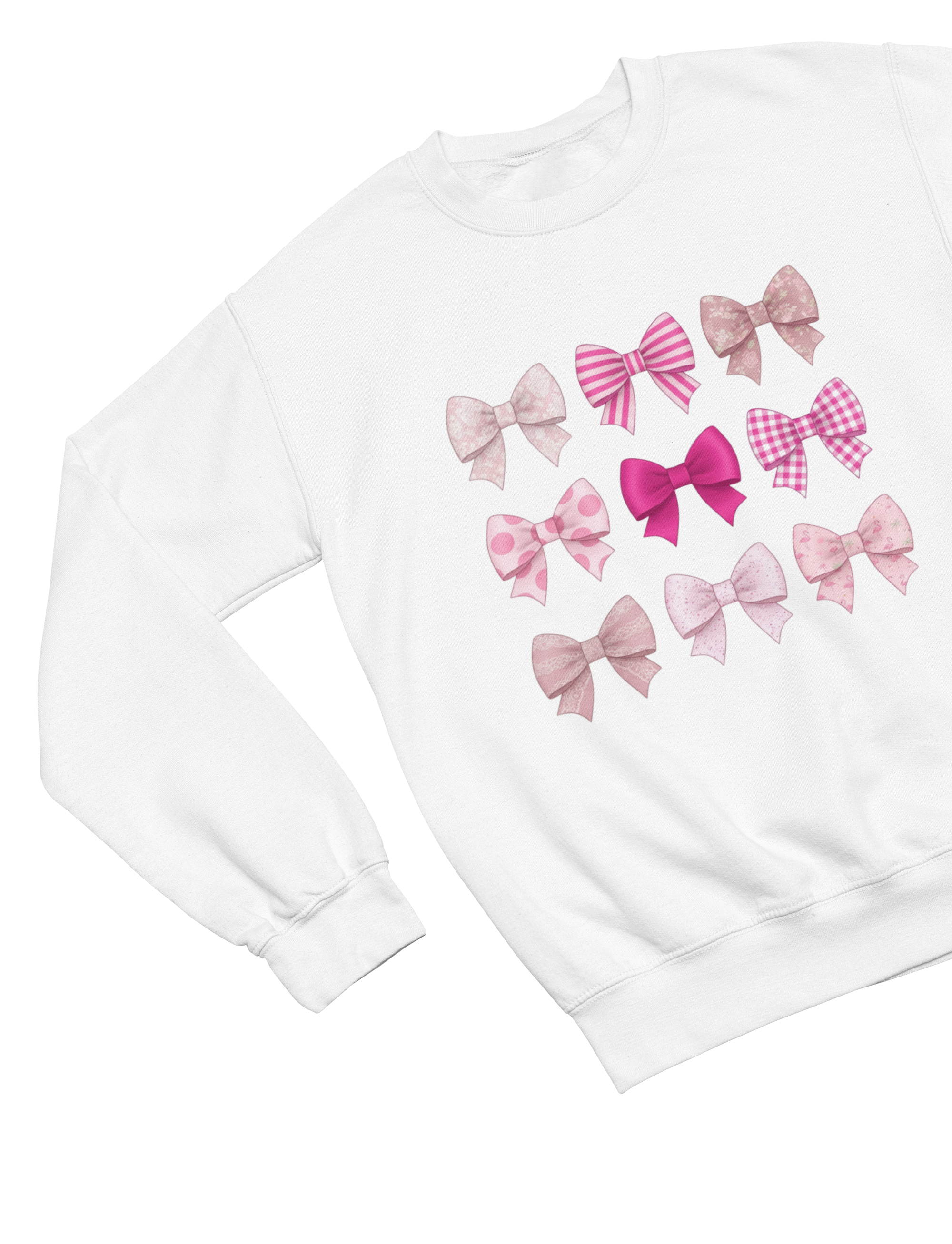 Pink Bows Sweatshirt | Coquette Aesthetic Cozy Jumper