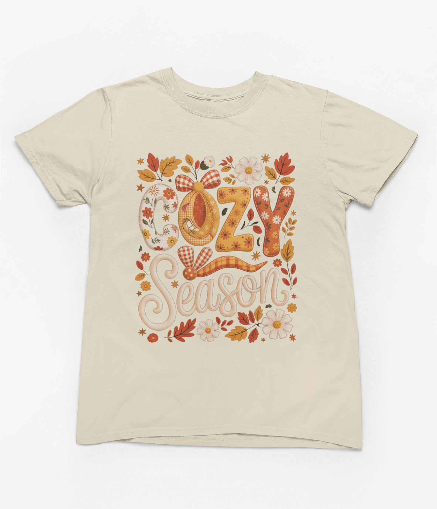 Cozy Season Autumn Sweatshirt | Fall Flowers & Leaves Jumper