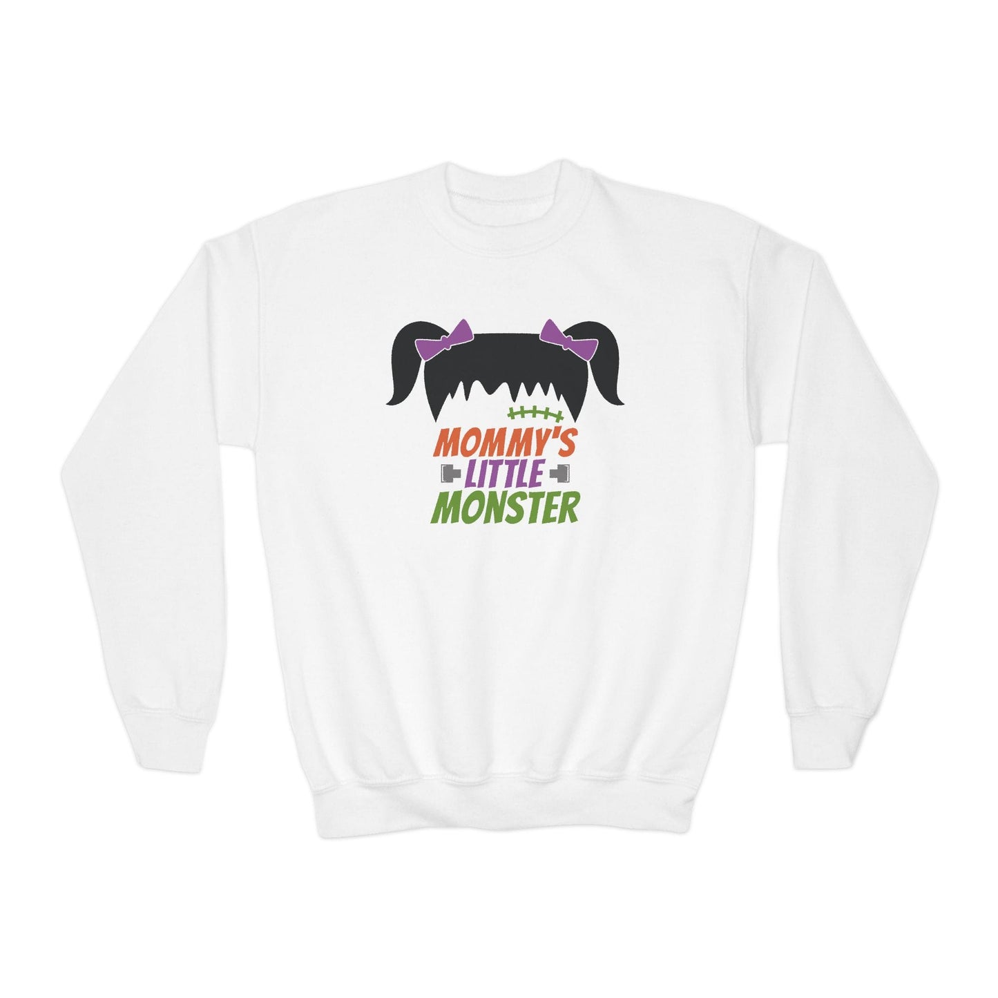 Mommy’s Little Monster Kids Halloween Sweatshirt White / XS gift_idea unique_gift personalised_gift