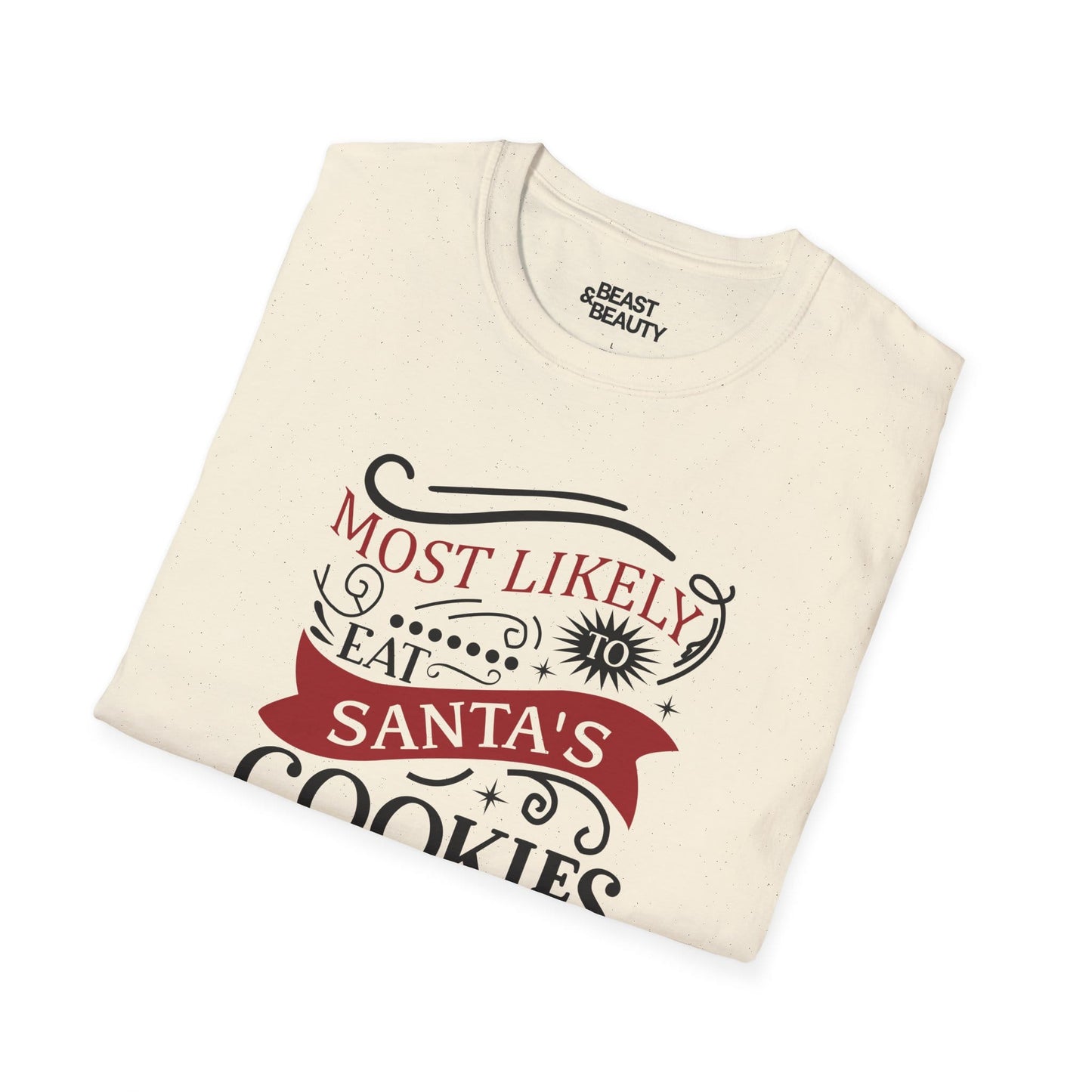 most likely to eat santa s cookies christmas t-shirt t-shirt uk Christmas gift idea image 6
