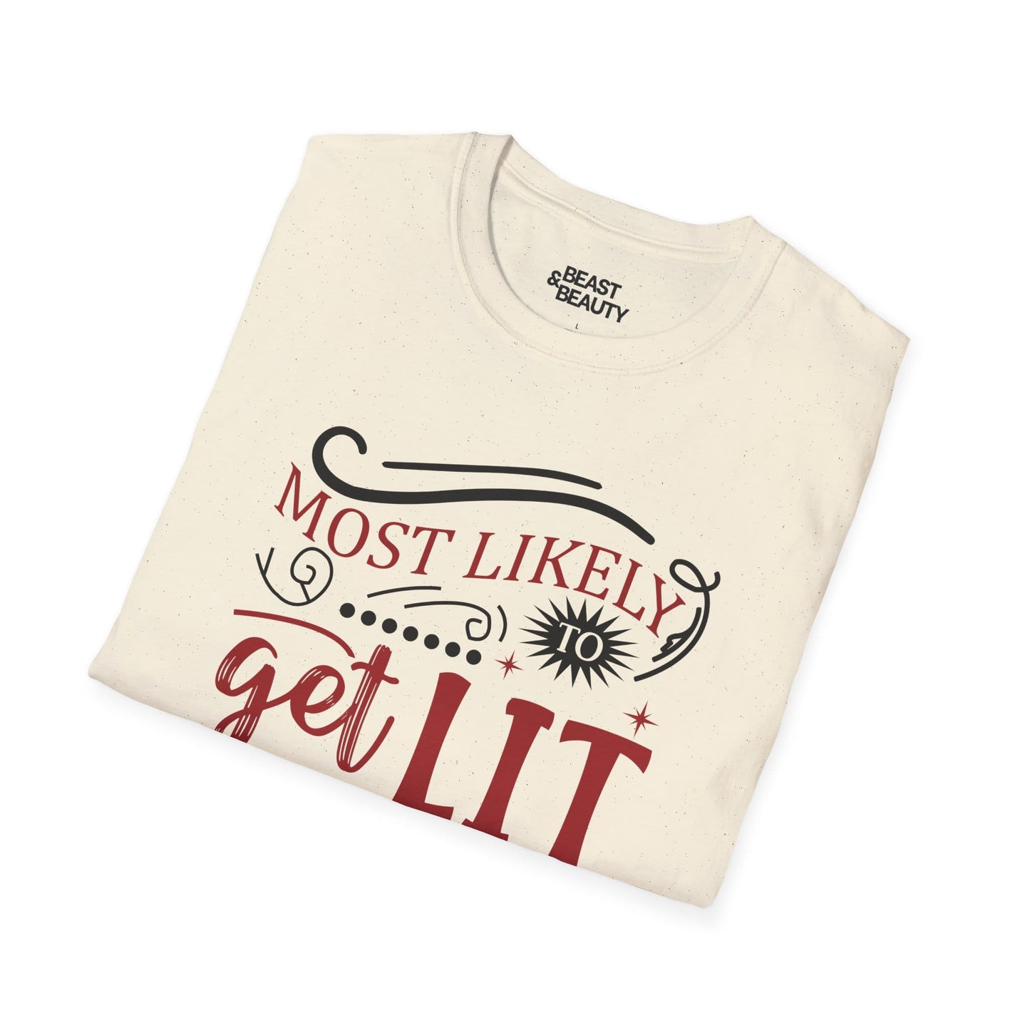 most likely to get lit christmas t-shirt t-shirt uk Christmas gift idea image 6