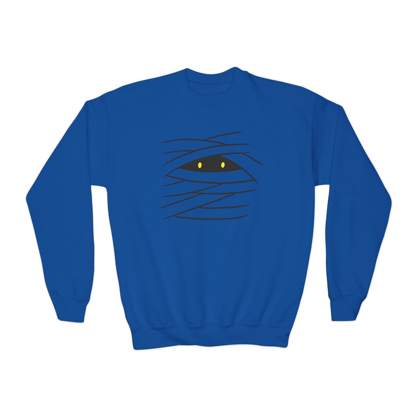 Mummy Eyes Kids Halloween Sweatshirt Royal / XS gift_idea unique_gift personalised_gift