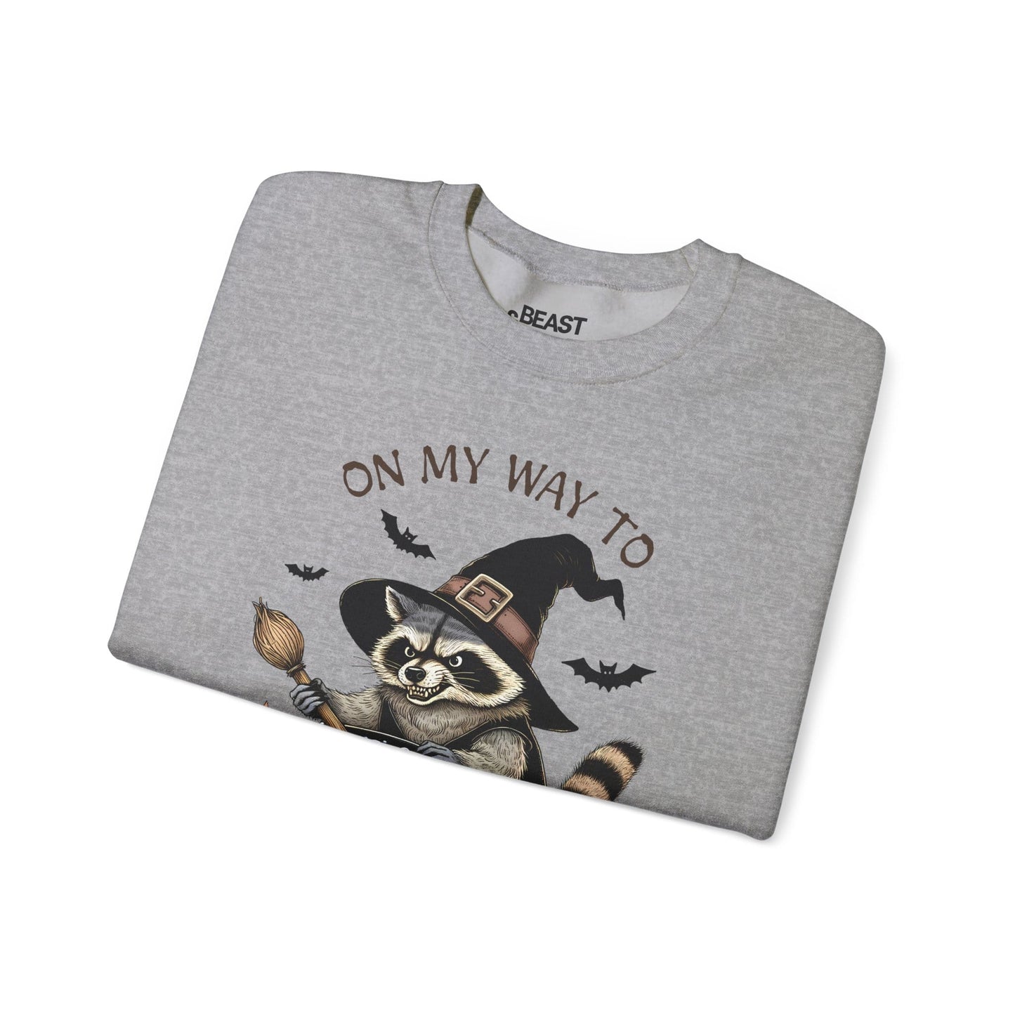 On My Way To Stir The Pot Halloween Raccoon Sweatshirt gift_idea unique_gift personalised_gift