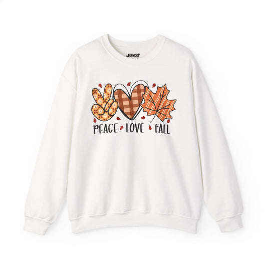 peace love fall sweatshirt white sweatshirt uk gift gift idea