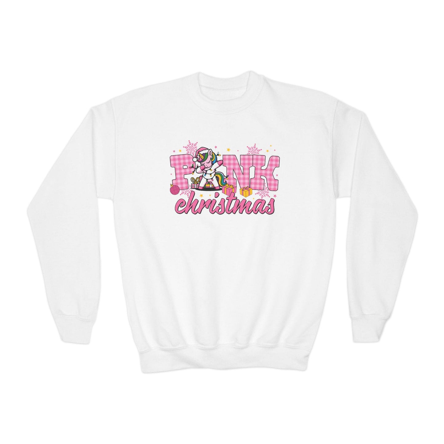 pink christmas unicorn youth sweatshirt white sweatshirt uk Christmas gift idea