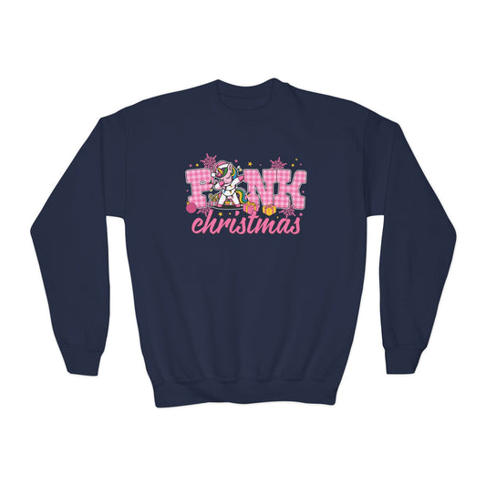 pink christmas unicorn youth sweatshirt navy sweatshirt uk Christmas gift idea