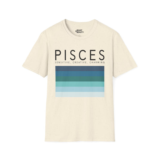 Pisces Zodiac Graphic T-Shirt Natural / M gift_idea unique_gift personalised_gift