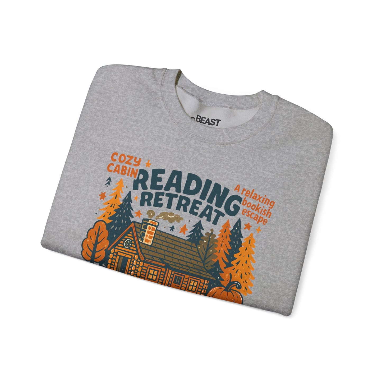 reading retreat cozy cabin sweatshirt sweatshirt uk book lover gift idea image 5
