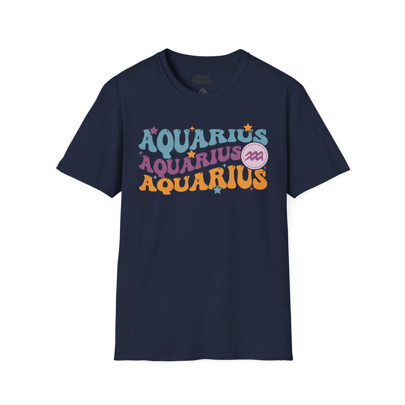 Retro Wassermann Sternzeichen Grafik T-Shirt