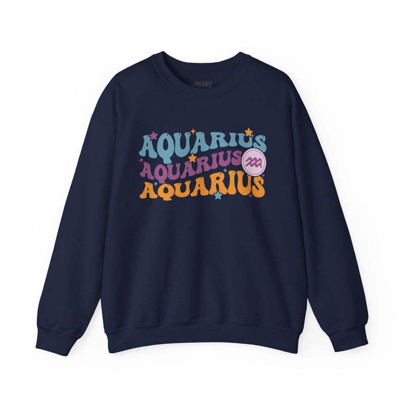 Retro-Sternzeichen Wassermann Sweatshirt für Erwachsene