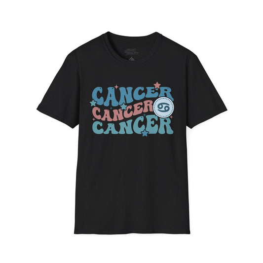 Retro Cancer Zodiac Graphic T-Shirt Black / S gift_idea unique_gift personalised_gift