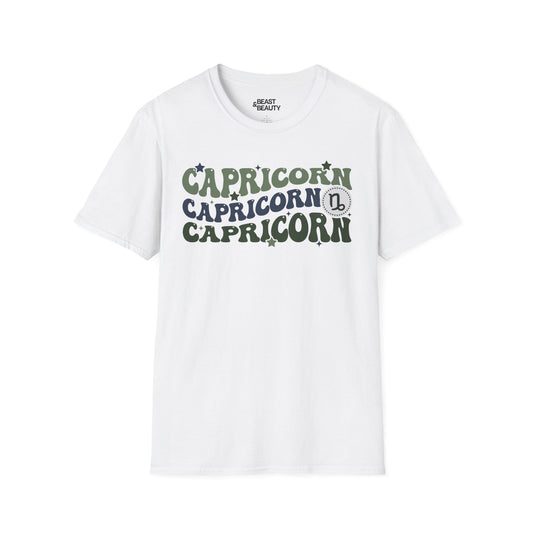 Retro Capricorn Zodiac Graphic T-Shirt White / S gift_idea unique_gift personalised_gift
