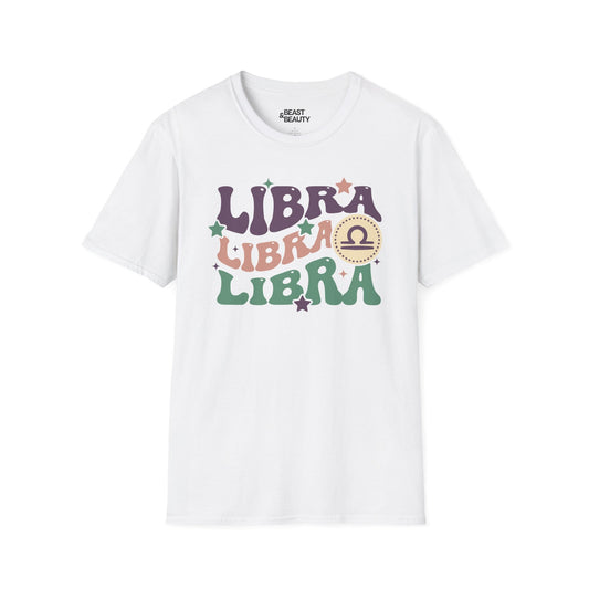 Retro Libra Zodiac Graphic T-Shirt White / S gift_idea unique_gift personalised_gift