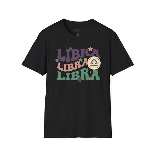 Retro Libra Zodiac Graphic T-Shirt Black / S gift_idea unique_gift personalised_gift