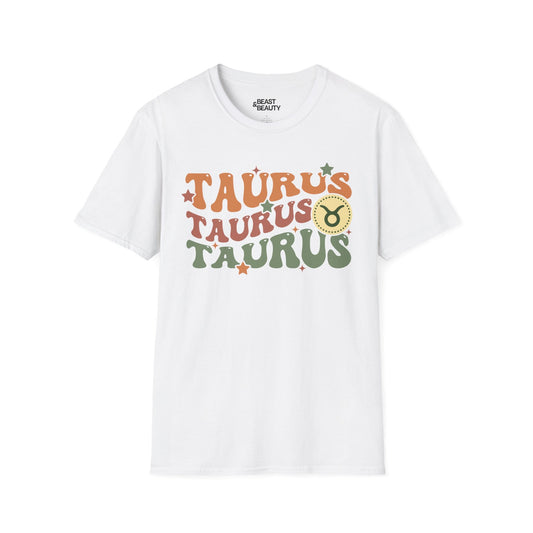 Retro Taurus Zodiac Graphic T-Shirt White / S gift_idea unique_gift personalised_gift