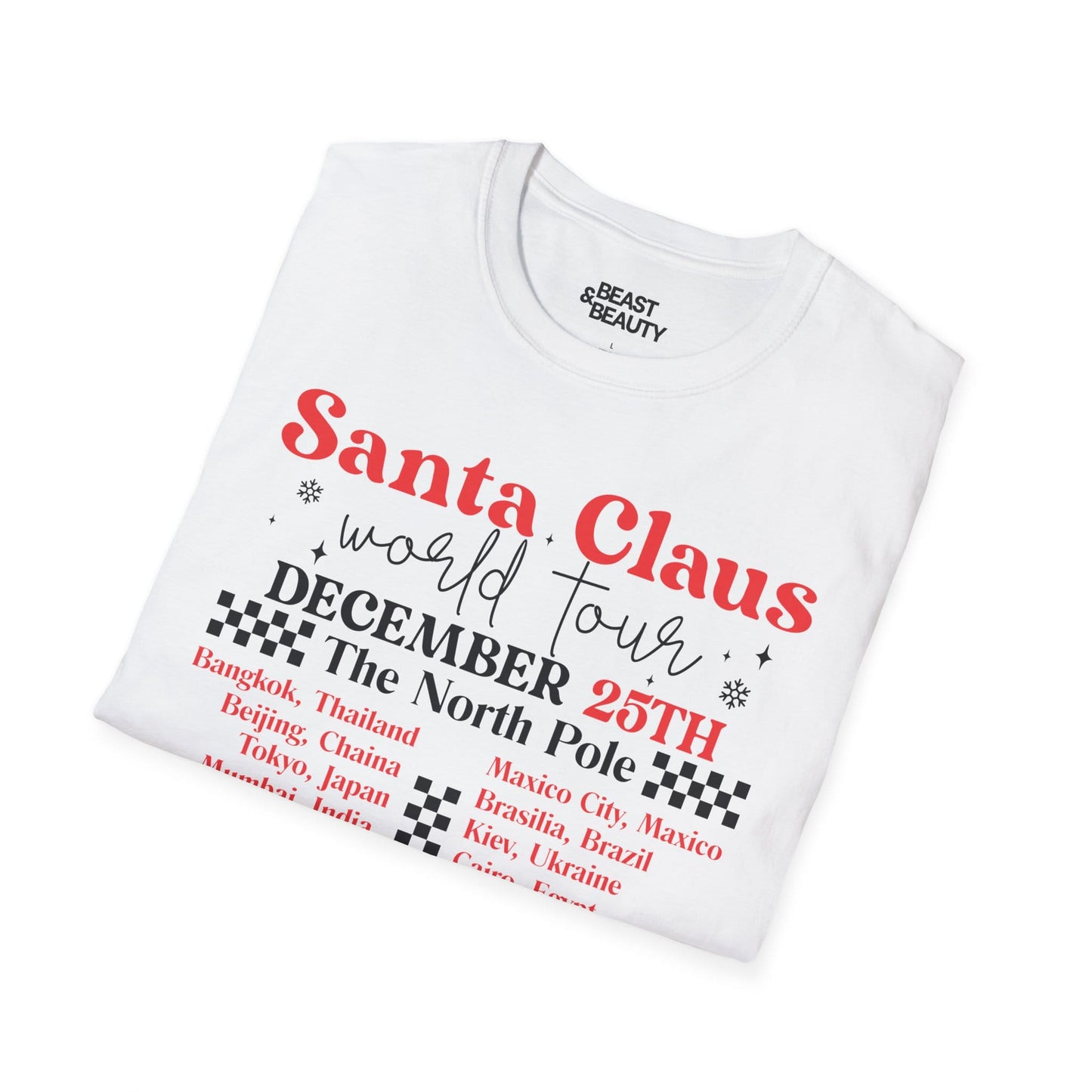 santa claus world tour christmas t-shirt t-shirt uk Christmas gift idea image 5