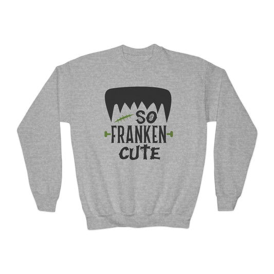 So Franken Cute Kids Halloween Sweatshirt Sport Grey / XS gift_idea unique_gift personalised_gift