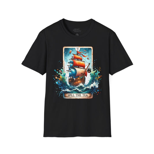 Spill The Tea Tarot Graphic T-Shirt Black / S gift_idea unique_gift personalised_gift