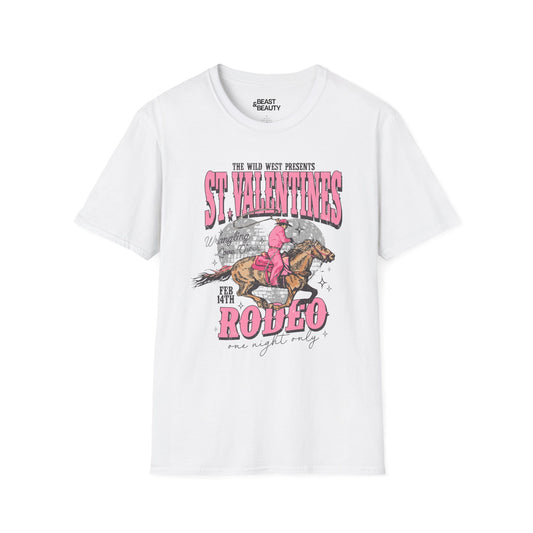 st valentines rodeo cowgirl t-shirt white t-shirt uk cowgirl gift idea