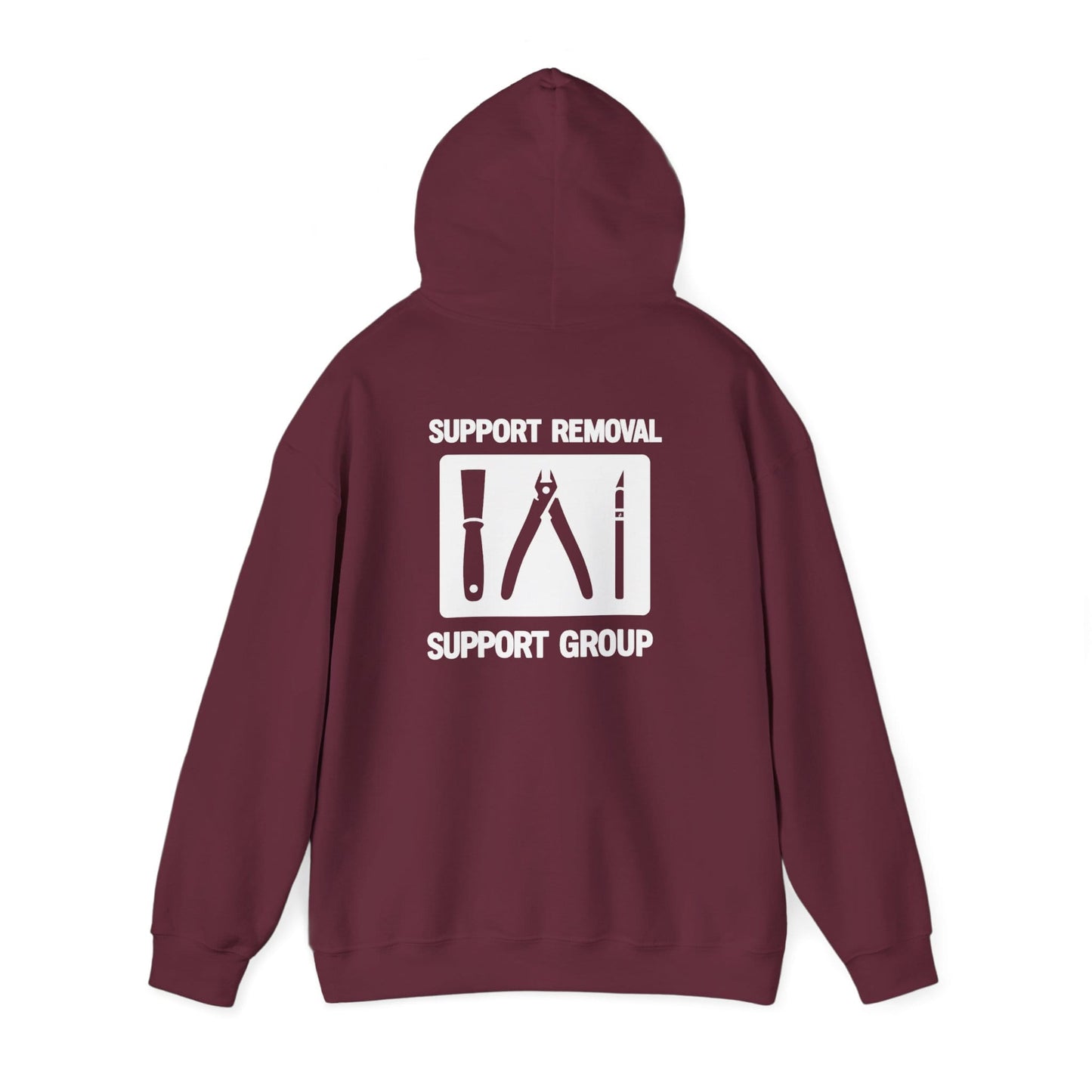 Support Removal Support Group - Funny 3D Printing Hoodie S / Maroon gift_idea unique_gift personalised_gift