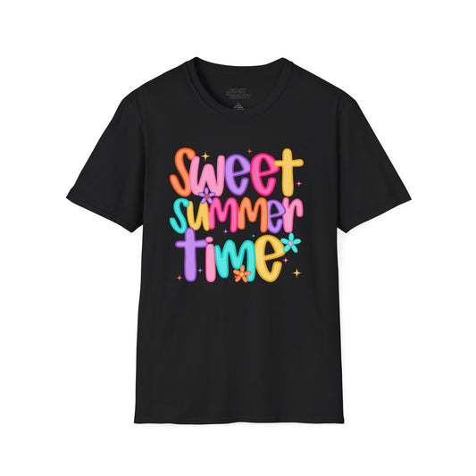 sweet summer time t-shirt black t-shirt uk gift gift idea