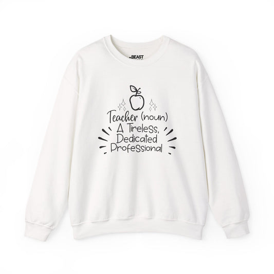 Teacher Definition Sweatshirt – Inspirational Teacher Crewneck White / S gift_idea unique_gift personalised_gift