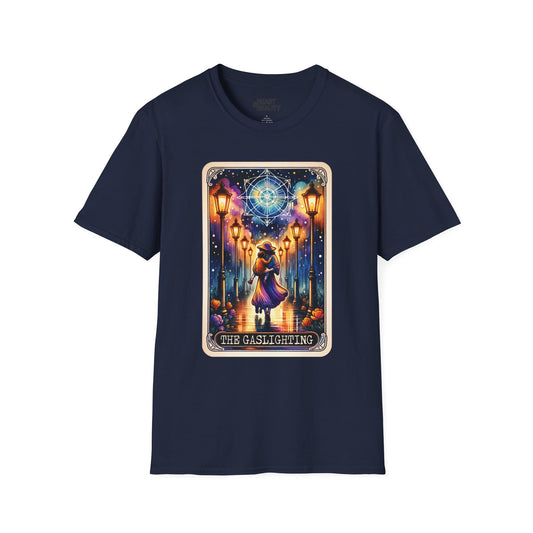 The Gaslighting Tarot Graphic T-Shirt Navy / S gift_idea unique_gift personalised_gift