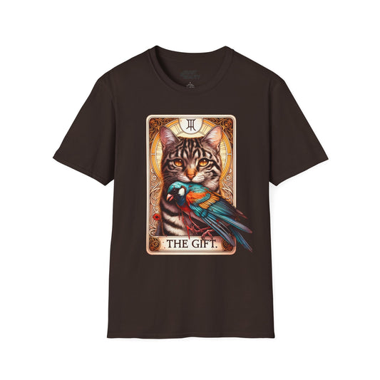 The Gift Cat Tarot Graphic T-Shirt Dark Chocolate / S gift_idea unique_gift personalised_gift