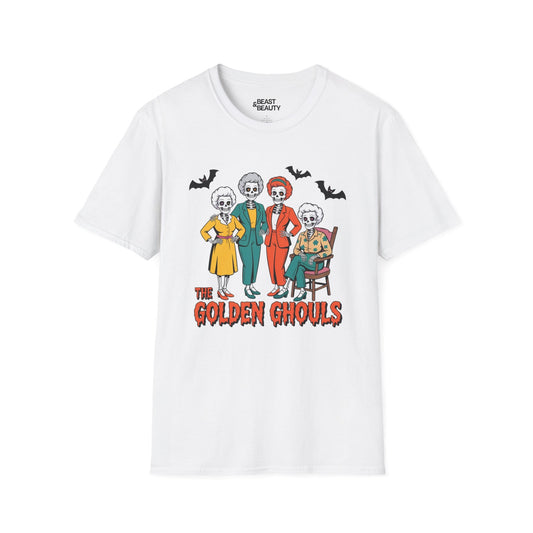 The Golden Ghouls Funny Halloween T-Shirt White / S gift_idea unique_gift personalised_gift