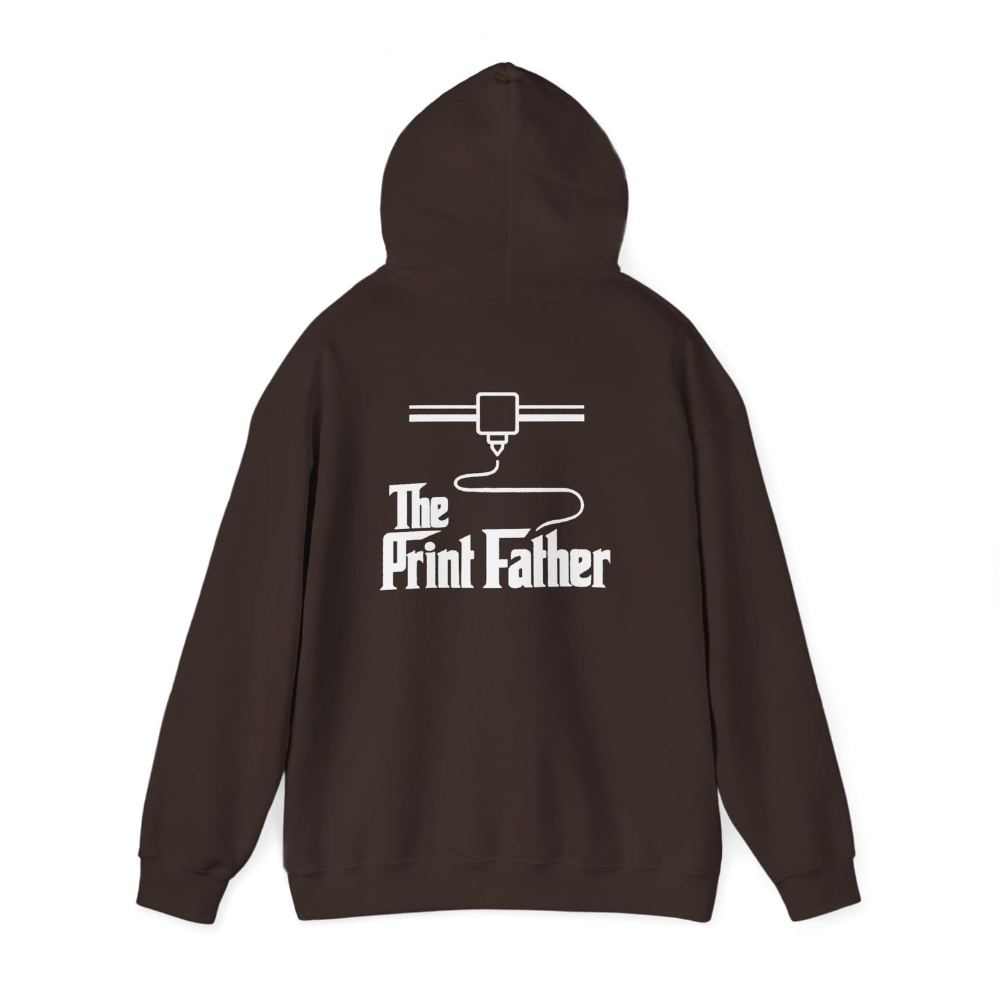 The Print Father Hoodie - Funny Godfather 3D Printing Gift M / Dark Chocolate gift_idea unique_gift personalised_gift