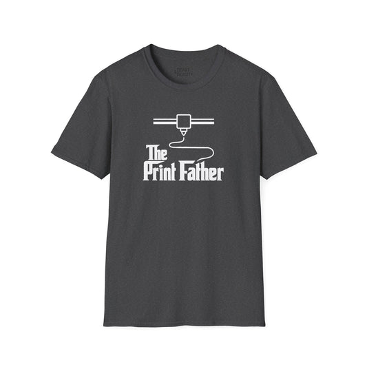 The Print Father T-Shirt - Funny Godfather 3D Printing Gift Dark Heather / S gift_idea unique_gift personalised_gift