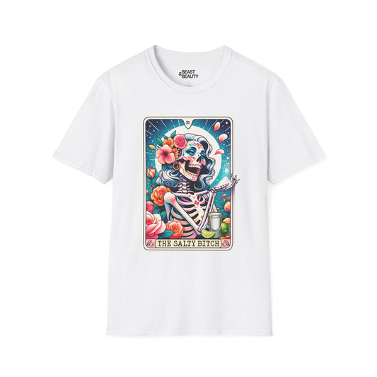 The Salty Bitch Tarot Graphic T-Shirt White / S gift_idea unique_gift personalised_gift