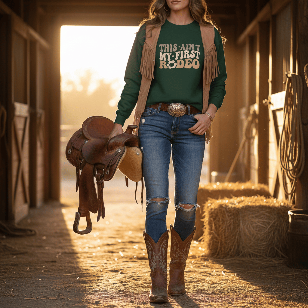 This Ain’t My First Rodeo Sweatshirt gift_idea unique_gift personalised_gift