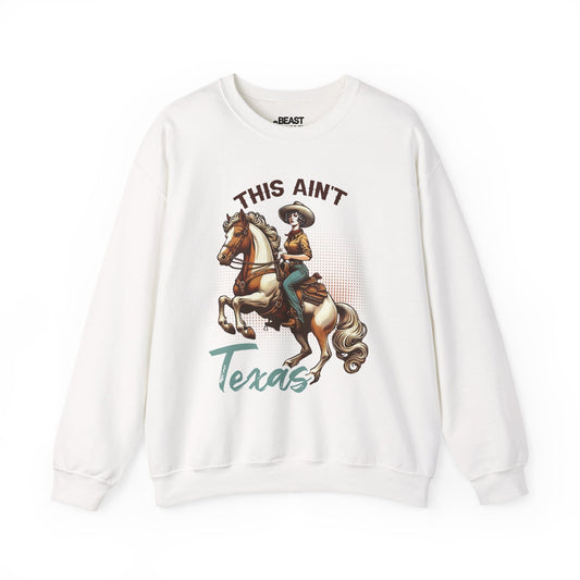 this ain t texas cowgirl sweatshirt white sweatshirt uk cowgirl gift idea