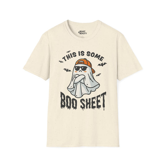 This Is Some Boo Sheet Funny Ghost Halloween T-Shirt Natural / M gift_idea unique_gift personalised_gift