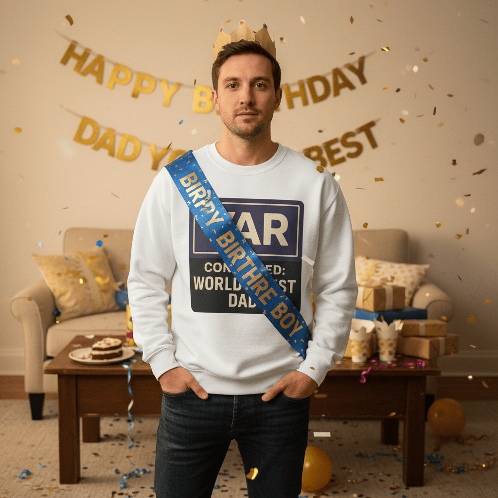 VAR Confirmed World’s Best Dad Sweatshirt gift_idea unique_gift personalised_gift