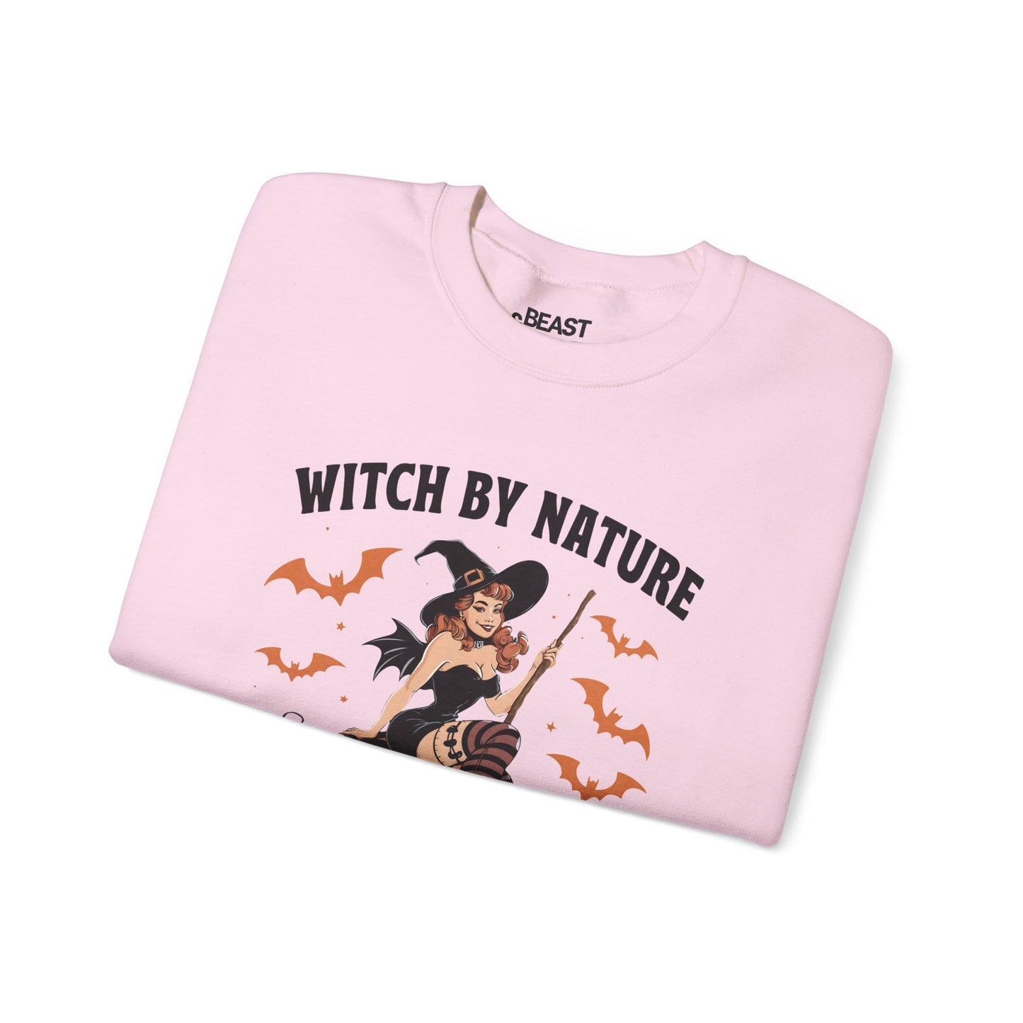 Witch By Nature Funny Halloween Sweatshirt gift_idea unique_gift personalised_gift