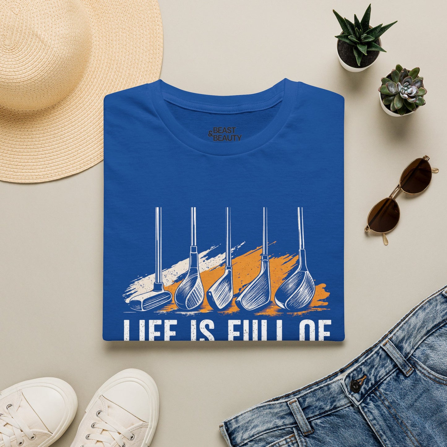 Life Is Full of Important Choices Golf T-Shirt Printify