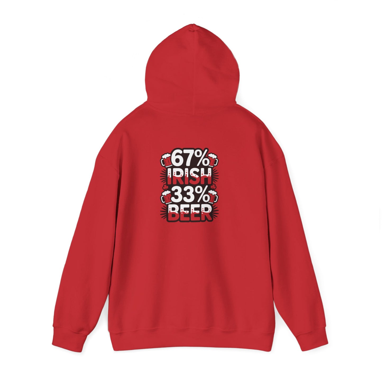 67% Irish 33% Beer Hoodie Printify