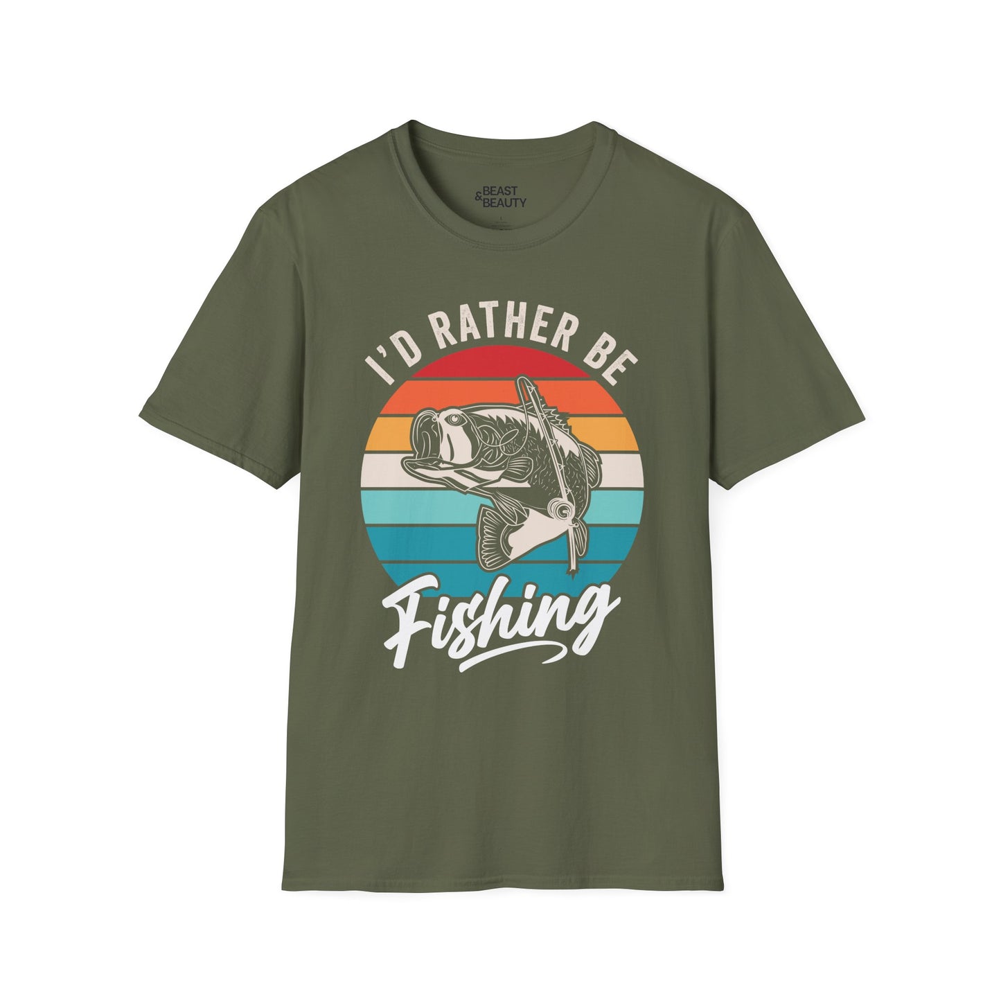 I'd Rather Be Fishing T-Shirt Printify