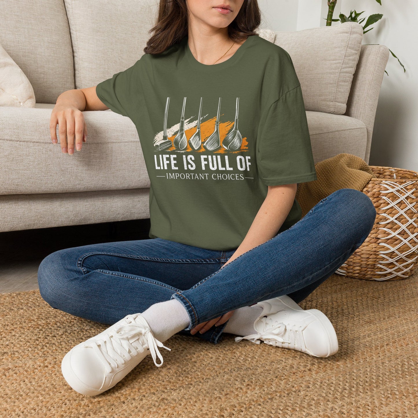 Life Is Full of Important Choices Golf T-Shirt Printify