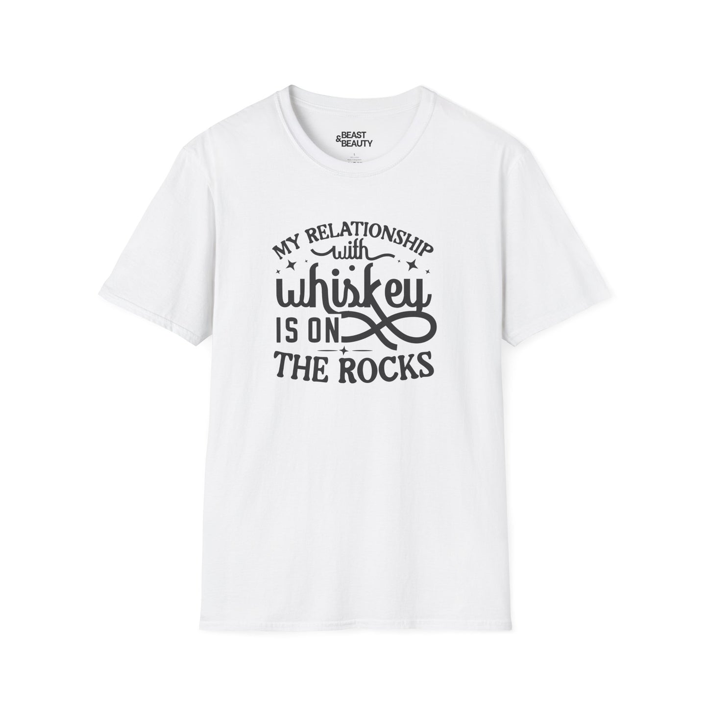 My Relationship With Whiskey Is On The Rocks T-Shirt Printify